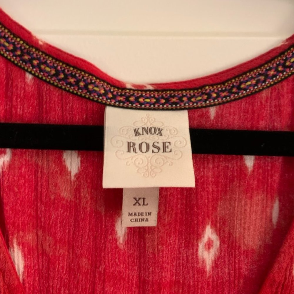 Knox Rose Red Aztec Pattern Dress - Picture 3 of 3